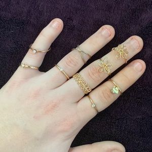 gold ring set